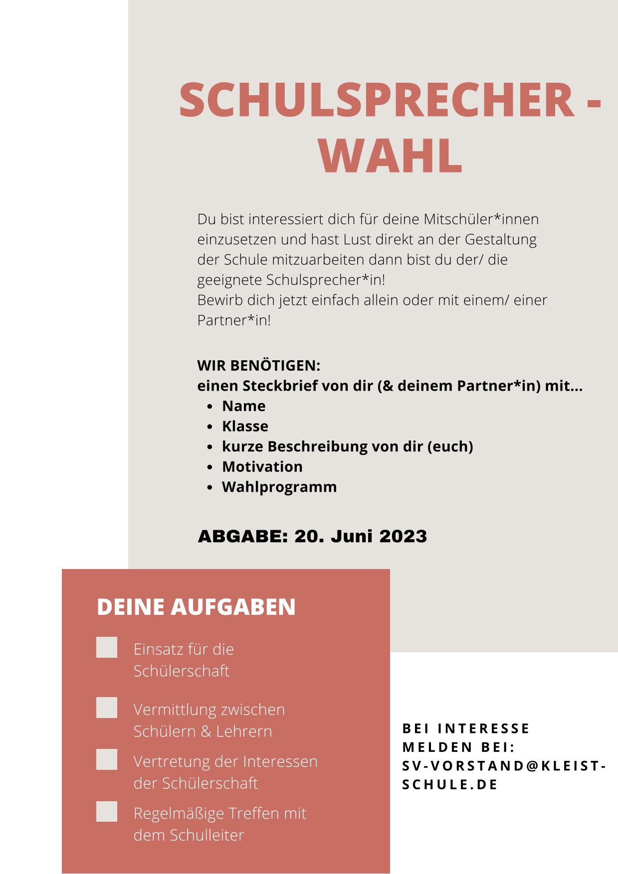 Wahlen an der Heinrich-von-Kleist-Schule