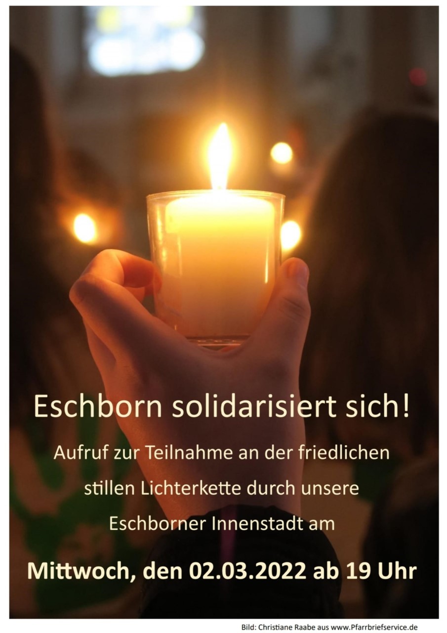 Lichterkette in Eschborn am 2. März